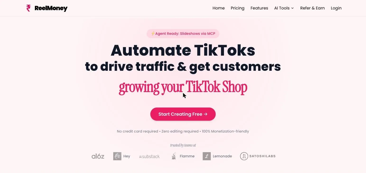 ReelMoney: AI short form content, automated
